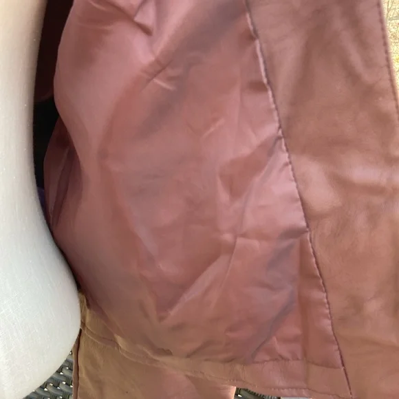 NWT Azalea Wang chocolate pleather puff sleeve jacket hook/eye closure sz. 2x - Picture 4 of 9